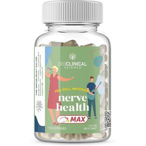 Nerve Health Max - Scientifically formulated with Vitamin D, Thiamine, Folate, Vitamin B6, Vitamin B12, Vitamin B1, Alpha Lipoic Acid, Benfotiamine, and Lycopene - 120 Capsules - 60 Day Supply