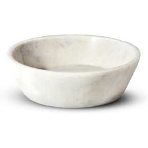 Serene Spaces Living White Marble Bowl, Decorative Multi-Purpose Bowl, Marble Catchall for Home Decor- Use as Organizer in Bathroom, Kitchen, Dining Table, Measures 2.25" Wide and 7.5" Diameter