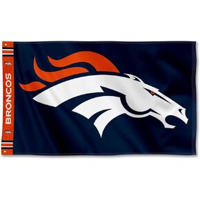 WinCraft Denver Broncos Printed Header 3x5 Foot Banner Flag