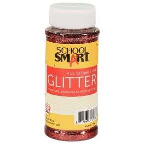 School Smart Craft Glitter, 4 Ounce Jar, Blue