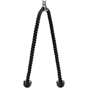 Long Tricep Pull Down Rope Exercise Tricep Rope 55 inch Pull Down Rope with Latch Gym Cable Machine Accessories