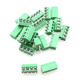 TAODAN 20PCS Terminal Connector 4Pin 5mm Screw Terminal Block Connector Terminal Block Mounting Screw Terminal Connector for Electrical Appliances Wire Connection