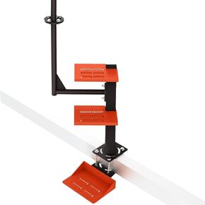 Boat Trailer Steps 3 Steps, Trailer Tongue Steps with Anti-Slip Steps, Adjustable Orange Trailer Steps with Adjustable Handrail, Universal Boat Steps for Bass Boat Trailer Pontoon Boats