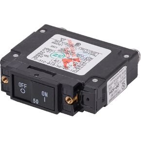 Blue Sea Systems 7459 Circuit Breaker C-Series Flat Rocker 50A AC UL489