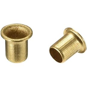 uxcell Hollow Rivet,5mm x 6mm Through Hole Copper Hollow Rivets Grommets Double-Sided Circuit Board PCB 100Pcs