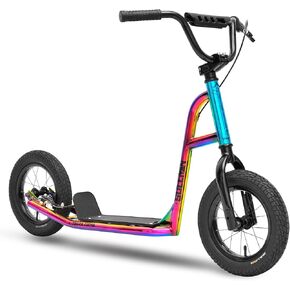 Sullivan Terra Firma Youth Scooter | All Terrain Scooter BMX Style with 12 Inch Wheels for Ages 6-12 | Adjustable Stem Kick Scooter with Rear V-Brake, Max-Weight 176 lbs