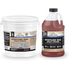 Moisture Seal Epoxy Primer | Revitalize Concrete Floors | Vapor Blocker | Garage & Home Use | DIY Friendly | Quick Dry | Perfect for Epoxy Flake & Metallic Marble Floors | 1.5 Gallon, Black