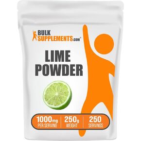 BulkSupplements.com Lime Powder - Dehydrated Lime Powder, Lime Fruit Powder, for Flavoring - Air Dried & Gluten Free, 1000mg per Serving, 100g (3.5 oz) (Pack of 1)