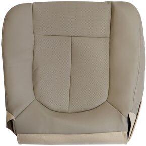 Driver Bottom Perforated Leather Seat Cover Tan Compatible with Ford F150 2009 2010 2011 2012 2013 2014