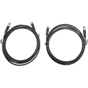 Victron Energy M8 circular connector Male/Female 3 pole cable, 1m (Pack of 2)
