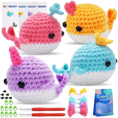 Generic Crochet Kit for Beginners, Beginner Knitting Kit for Adult Kids with Step-by-Step Video Tutorials and YDIY Crochet Kits Kids Knitting Supplies, Potato Kit with Placard, brown in Saudi Arabia