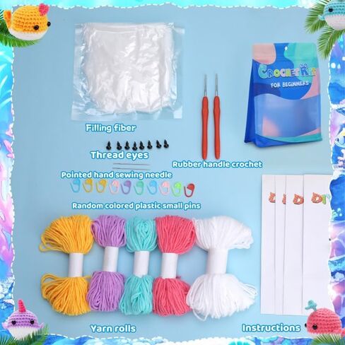 Generic Crochet Kit for Beginners, Beginner Knitting Kit for Adult Kids with Step-by-Step Video Tutorials and YDIY Crochet Kits Kids Knitting Supplies, Potato Kit with Placard, brown in Saudi Arabia