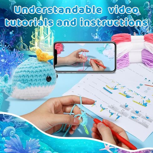 Generic Crochet Kit for Beginners, Beginner Knitting Kit for Adult Kids with Step-by-Step Video Tutorials and YDIY Crochet Kits Kids Knitting Supplies, Potato Kit with Placard, brown in Saudi Arabia
