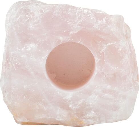 | حامل شمعة | روز كوارتز | كبير | 1 قطعة | ديكور كريستال خام، ضوء الشاي، حجر الشفاء، الريكي، الشاكرا، اليوغا، ملحقات التأمل in Kuwait