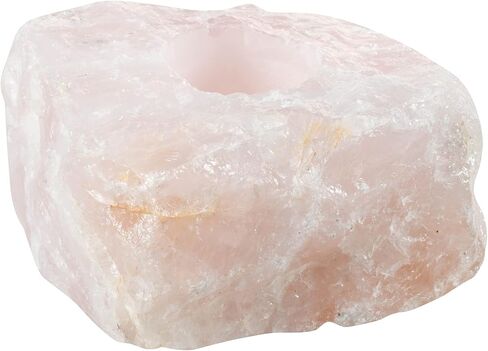 | حامل شمعة | روز كوارتز | كبير | 1 قطعة | ديكور كريستال خام، ضوء الشاي، حجر الشفاء، الريكي، الشاكرا، اليوغا، ملحقات التأمل in Kuwait