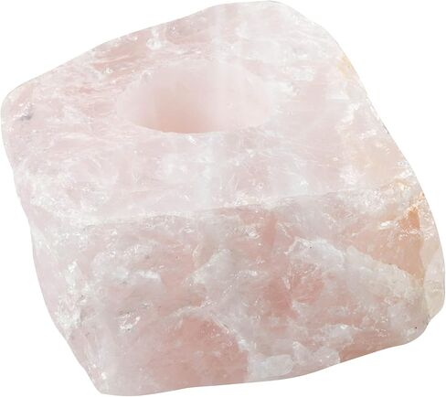 | حامل شمعة | روز كوارتز | كبير | 1 قطعة | ديكور كريستال خام، ضوء الشاي، حجر الشفاء، الريكي، الشاكرا، اليوغا، ملحقات التأمل in Kuwait