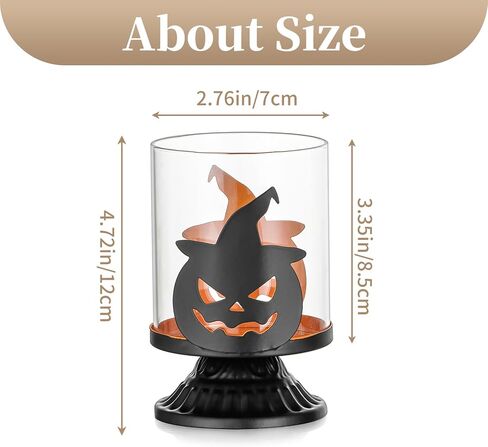Sziqiqi Halloween Pumpkin Candle Holder: Tea Lights Candle Holder Pumpkin Decorations for Table Centerpieces Halloween Decorations Indoor for Party Fireplace Mantel in Saudi Arabia