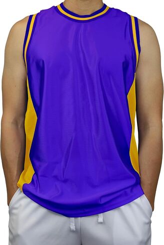 Men's 3-Stripes Basketball Gym Workout Athletic Tank Tops Shirts Mesh Jersey Uniform Made in USA in Kuwait