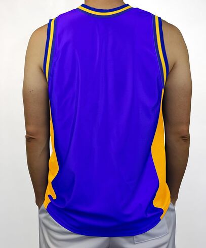 Men's 3-Stripes Basketball Gym Workout Athletic Tank Tops Shirts Mesh Jersey Uniform Made in USA in Kuwait