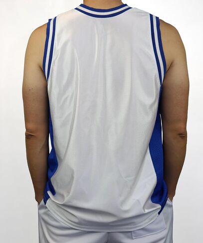 Men's 3-Stripes Basketball Gym Workout Athletic Tank Tops Shirts Mesh Jersey Uniform Made in USA in Kuwait
