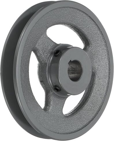 uxcell BK55-5/8 V-Belt Sheave 5/8 "تتحمل 5.25" OD مفردة الأخدود الويب Sheave بالملل إلى الحجم، الحديد الزهر، قسم الحزام لحزام 3L أو B in Saudi Arabia