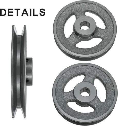 uxcell BK55-5/8 V-Belt Sheave 5/8 "تتحمل 5.25" OD مفردة الأخدود الويب Sheave بالملل إلى الحجم، الحديد الزهر، قسم الحزام لحزام 3L أو B in Saudi Arabia