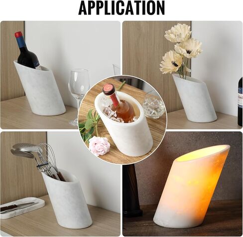 Marble Wine Bottle Chiller - Portable Tabletop Champagne Bucket Cooler for Cocktail Party Dinner Oblique in Saudi Arabia