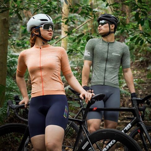 Darevie Men's Cycling Jerseys, Road Bike Knitted Jerseys Short Sleeve for Women, Highly Elastic, Breathable, Moisture Wicking in Saudi Arabia