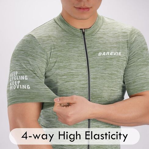 Darevie Men's Cycling Jerseys, Road Bike Knitted Jerseys Short Sleeve for Women, Highly Elastic, Breathable, Moisture Wicking in Saudi Arabia