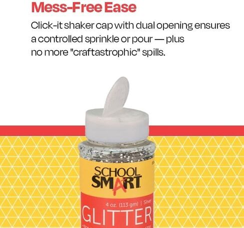 School Smart Craft Glitter, 4 Ounce Jar, Blue in Saudi Arabia