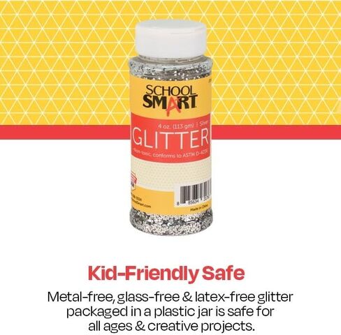 School Smart Craft Glitter, 4 Ounce Jar, Blue in Saudi Arabia