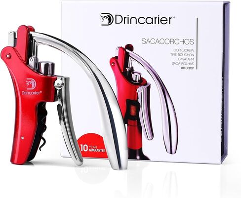 Vertical Lever Corkscrew with Non-Stick Worm, Compact Rabbit Wine Opener Wine Bottle Opener with built-in Foil Cutter in Saudi Arabia