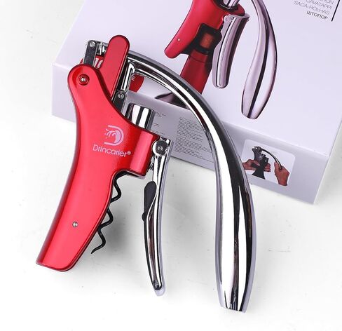 Vertical Lever Corkscrew with Non-Stick Worm, Compact Rabbit Wine Opener Wine Bottle Opener with built-in Foil Cutter in Saudi Arabia