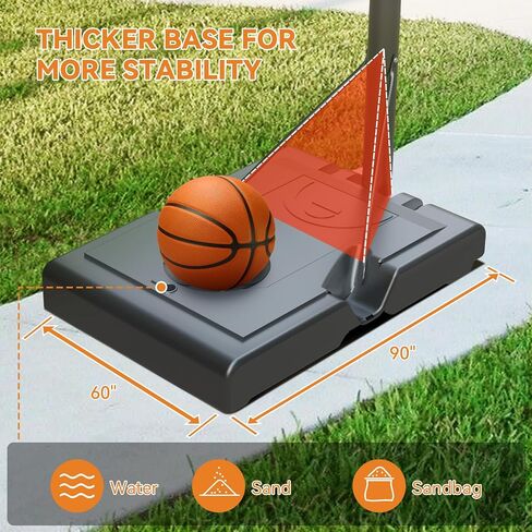 Basketball Hoop Outdoor 7.8-10ft Adjustable Height, Swimming Pool Portable Basketball Hoop & Goals for Teenagers, Youth, and Adults in Saudi Arabia