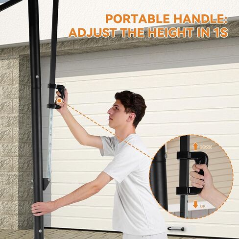 Basketball Hoop Outdoor 7.8-10ft Adjustable Height, Swimming Pool Portable Basketball Hoop & Goals for Teenagers, Youth, and Adults in Saudi Arabia