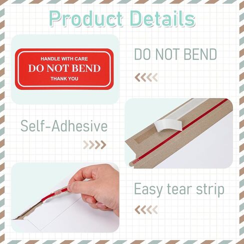 120 Pack 6.5 * 4.5 Inch Rigid Mailers Self Sealed Photo Document Mailers Keep Flat White Cardboard Envelopes with "DO NOT BEND" Labels for Shipping Photos, Pictures, Papers, Files, CD in Saudi Arabia