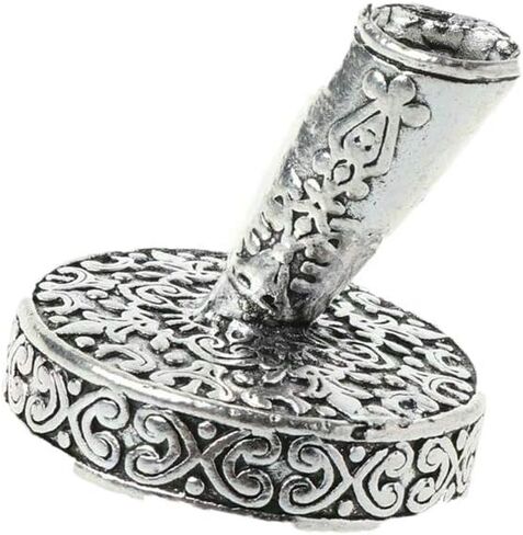 1Pcs Vintage Round Metal Insertion Pen Holder Feather Quill Dip Pens Base for School Office Supplies Student Gift in Saudi Arabia