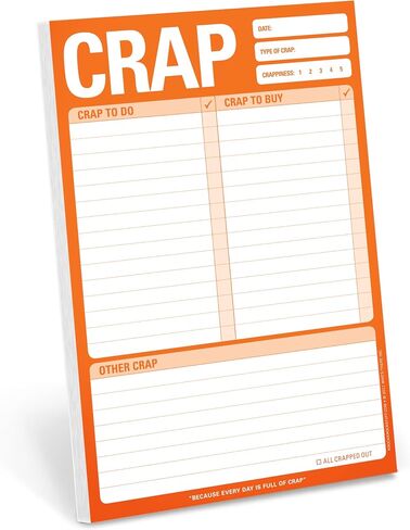 Knock Knock Crap Pad, To Do List Note Pad, 6 x 9-inches in Saudi Arabia