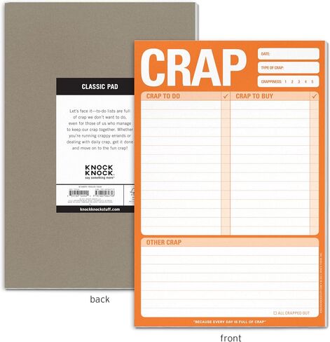 Knock Knock Crap Pad, To Do List Note Pad, 6 x 9-inches in Saudi Arabia