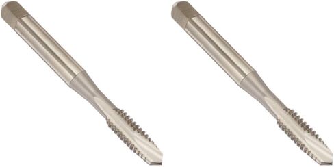 YG-1 K9 Series Vanadium Alloy HSS Spiral Pointed Tap, Uncoated (Bright) Finish, Round Shank with Square End, Plug Chamfer, 6-32 Thread Size, H3 Tolerance in Saudi Arabia