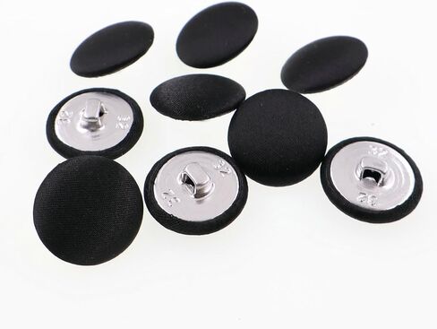 30PCS Satin Fabric Cloth Covered Buttons with Shank, Round Buttons for DIY Craft Sewing Wedding Dress Shirts (Beige, 12.5mm) YIGUANXIN in Saudi Arabia