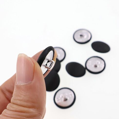30PCS Satin Fabric Cloth Covered Buttons with Shank, Round Buttons for DIY Craft Sewing Wedding Dress Shirts (Beige, 12.5mm) YIGUANXIN in Saudi Arabia
