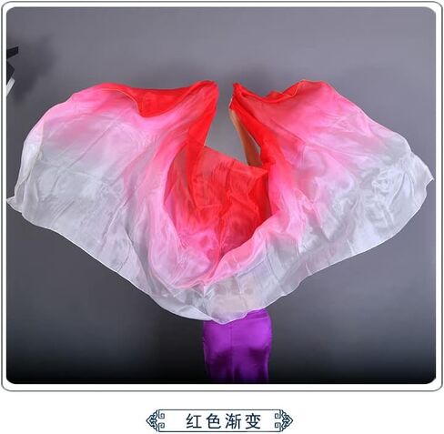 Women's 100% Real Silk Belly Dance Veils and Hand-Dyed Colors Gradual Colors in Saudi Arabia