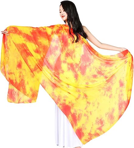 Women's 100% Real Silk Belly Dance Veils and Hand-Dyed Colors Gradual Colors in Saudi Arabia