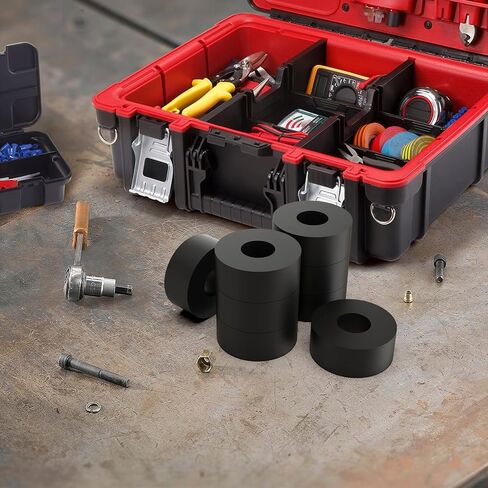 8Pcs Multi-Purpose Rubber Spacers, 1 Inch OD x 3/8 Inch ID x 1/2 Inch Thickness Anti Vibration Round Solid Rubber Bushing Washers Isolation Pads for Car Accessories, Motor, Home, Screws, Bolts in Saudi Arabia