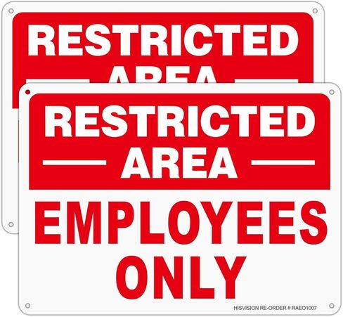 Restricted Area Do Not Enter Authorized Personnel Only Sign, 2 Pack - 10 x 7 Inches Reflective .40Aluminum,Rust Free Heavy Duty Aluminum，FadeResistant, UV Protected,Weatherproof,Easy to Mount in Saudi Arabia