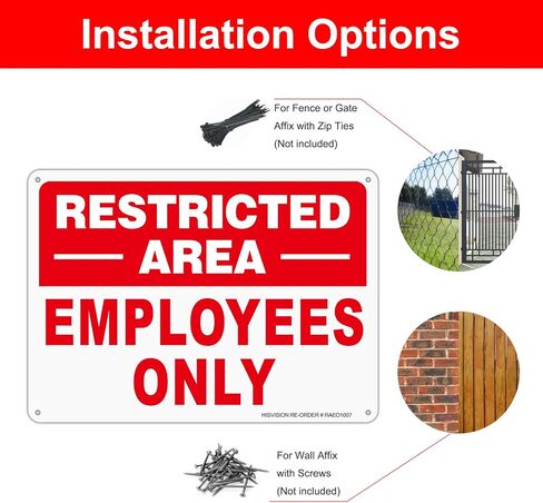 Restricted Area Do Not Enter Authorized Personnel Only Sign, 2 Pack - 10 x 7 Inches Reflective .40Aluminum,Rust Free Heavy Duty Aluminum，FadeResistant, UV Protected,Weatherproof,Easy to Mount in Saudi Arabia