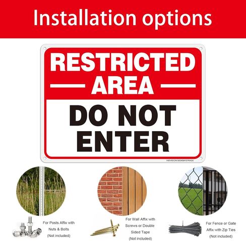 Restricted Area Do Not Enter Authorized Personnel Only Sign, 2 Pack - 10 x 7 Inches Reflective .40Aluminum,Rust Free Heavy Duty Aluminum，FadeResistant, UV Protected,Weatherproof,Easy to Mount in Saudi Arabia
