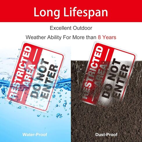 Restricted Area Do Not Enter Authorized Personnel Only Sign, 2 Pack - 10 x 7 Inches Reflective .40Aluminum,Rust Free Heavy Duty Aluminum，FadeResistant, UV Protected,Weatherproof,Easy to Mount in Saudi Arabia