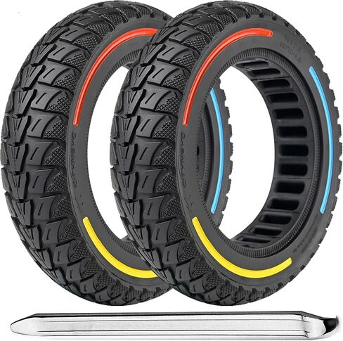 TOCBEUU 10x2.5 Inch Solid Tires for Electric Scooter, 60/70-6.5 Replacement Wheels, Rubber Tyre for Segway Ninebot Max G30P/G30LP/G30/G30D/G30E/G30LP/G30D II/G30 Max/G2/F2 pro& Hiboy S2 MAX (2PCS) in Kuwait